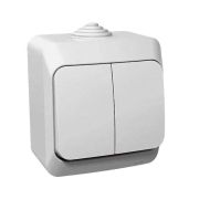 Выключатель 2-кл. ОП Этюд 10А IP44 10AX бел. SE BA10-042B