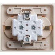 Розетка 2-м СП Этюд 16А IP20 250В с заземл. без защ. шторок крем. SE PC16-007K