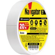 Изолента ПВХ 15мм (рул.20м) бел. NIT-B15-20/WH Navigator 71102