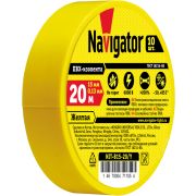 Изолента ПВХ 15мм (рул.20м) желт. NIT-B15-20/Y Navigator 71105
