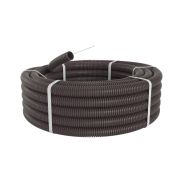 Труба гофрированная ПА 6 d17мм dвнутр.16.8мм dвнешн.21.2мм с протяжкой ПВ-0 темн. сер. (уп.50м) DKC PA611721F0