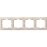 Рамка 4-м КВАРТА РГ-4-ККм горизонт. крем. GENERICA EMK40-K33-DM