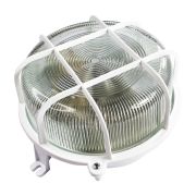 Светильник НПП 03-100-007 «Креа» круг 1х100Вт E27 IP44 корпус с решеткой бел. Элетех 1005500877