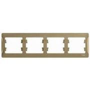 Рамка 4-м Glossa горизонт. титан SE GSL000404