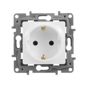 Розетка 1-м СП Etika 16А IP20 250В 2P+E с заземл. немецк. стандарт винтов. клеммы механизм бел. IEK 672221