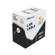 Кабель витая пара F/UTP кат.5e 4х2х24AWG solid PVC INDOOR медь сер. (м) PROCONNECT 01-0152