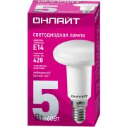 Лампа светодиодная 71 652 OLL-R50-5-230-4K-E14 5Вт 4000К нейтр. бел. E14 500лм 176-264В ОНЛАЙТ 71652