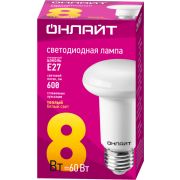 Лампа светодиодная 71 653 OLL-R63-8-230-2.7K-E27 8Вт 2700К тепл. бел. E27 800лм 176-264В ОНЛАЙТ 71653