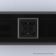 Розетка 1-м 2мод. Avanti «Черный квадрат» 16А IP20 2P+E защ. шторки черн. DKC 4402002