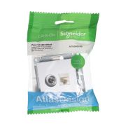 Розетка компьютерная + телевизионная 2-м AtlasDesign RJ45 кат.5E + TV механизм алюм. SE ATN000389