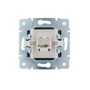 Розетка компьютерная 1-м СП Karina RJ45 механизм черн. бархат LEZARD 707-4288-139