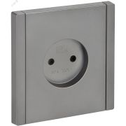 FORTE&PIANO Розетка 1-местная без заземления без защитных шторок винтовое крепление 10А FP518 сталь IEK