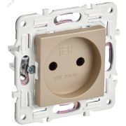 SKANDY Розетка без заземления без защитных шторок 10А SK-R02Sa песочный IEK