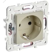 SKANDY Розетка с заземлением без защитных шторок 16А SK-R05B бежевый IEK