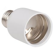 Переходник ПР27-40-К02 пластик, Е27-Е40, белый, индивидуальный пакет