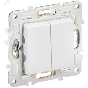 SKANDY Выключатель 2-клавишный 10А SK-V04W арктический белый IEK