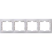 KVARTA Рамка 4-местная горизонтальная РГ-4-КБ белый GENERICA