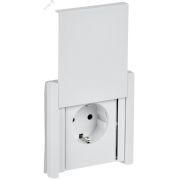 FORTE&PIANO Розетка 1-местная с заземлением с защитными шторками и крышкой безвинтовое крепление 16А IP44 FP219 белый IEK