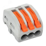 Клемма СМК 222-413 с рычагом 3 отверстия 008-254.0мм2