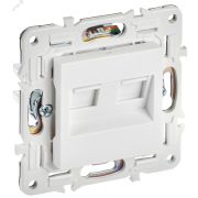 SKANDY Розетка компьютерная двойная RJ45 кат.6 SK-K04W арктический белый IEK