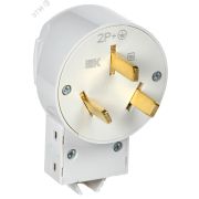 Вилка разборная для плиты с з/к 32А белая Впл10-К IEK