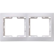 KVARTA Рамка 2-местная горизонтальная РГ-2-КБ белый GENERICA