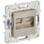 SKANDY Розетка компьютерная двойная RJ45 кат.5E SK-K03Sh шампань IEK