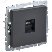 BRITE Розетка компьютерная RJ45 кат.5E РК10-БрГ графит