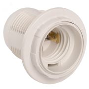 Патрон пластик с кольцом Ппл27-04-К12 Е27 белый стикер на изделии