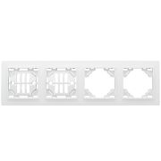 Рамка Минск 4-местная горизонтальная белая
