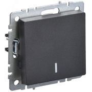 BRITE Выключатель одноклавишный с индикацией 10А ВС10-1-1-БрЧ черный
