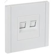 FORTE&PIANO Розетка компьютерная двойная RJ45 кат.5E FP233 белый IEK