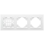 Рамка Минск 3-местная горизонтальная белая