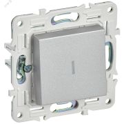 SKANDY Выключатель 1-клавишный с индикацией 10А SK-V07S серебряный IEK