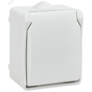 FORS Розетка 1-местная с заземлением для открытой установки 16А IP54 РСб20-3-ФБ белый ФОРС