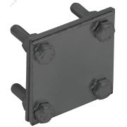 Зажим крестообразный с разделителем полоса-полоса 40 мм оцинкованная сталь TD