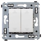 Avanti Выключатель двухклавишный в стену, Белое   облако