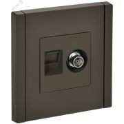 FORTE&PIANO Розетка двойная TV+RJ45 кат.5E FP336 серый IEK