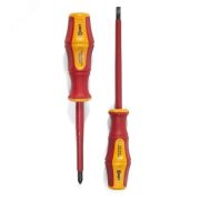 Отвертка диэлектрическая крестовая PH1x80 серия ПРОФИ для работ под напряжением до 1000 В