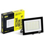 Прожектор СДО 06-50 светодиодный черный IP65 6500K