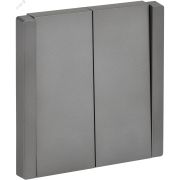 FORTE&PIANO Выключатель 2-клавишный 10А FP505 сталь IEK