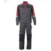 Костюм мужской ФОРМУЛА, куртка/полукомбинезон, цвет темно-серый/красный/чёрный, р. 56-58/170-176