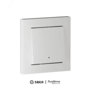 ATLASDESIGN SMART 1-кл. ВЫКЛЮЧАТЕЛЬ с подсв., Zigbee, сх.1, L+N, 10А, мех., БЕЛЫЙ