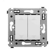 Avanti Инвертор двухклавишный в стену Белое облако(Переключатель сх. 7+7)