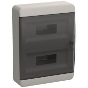 Корпус пластиковый навесной на 24 модуля ЩРН-П-24 IP41 TEKFOR черная прозрачная дверь