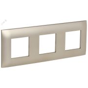 SKANDY Рамка 3-местная SK-F03Sh шампань IEK