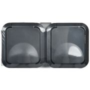 Розетка 2-местная горизонтальная TORS 16А IP55 графит