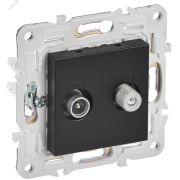 SKANDY Розетка двойная TV+SAT SK-A13Bl черный IEK