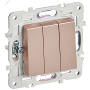SKANDY Выключатель 3-клавишный 10А SK-V11Sa песочный IEK