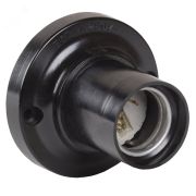 Патрон потолочный карболитовый Пкб27-04-К21 Е27 черный стикер на изделии